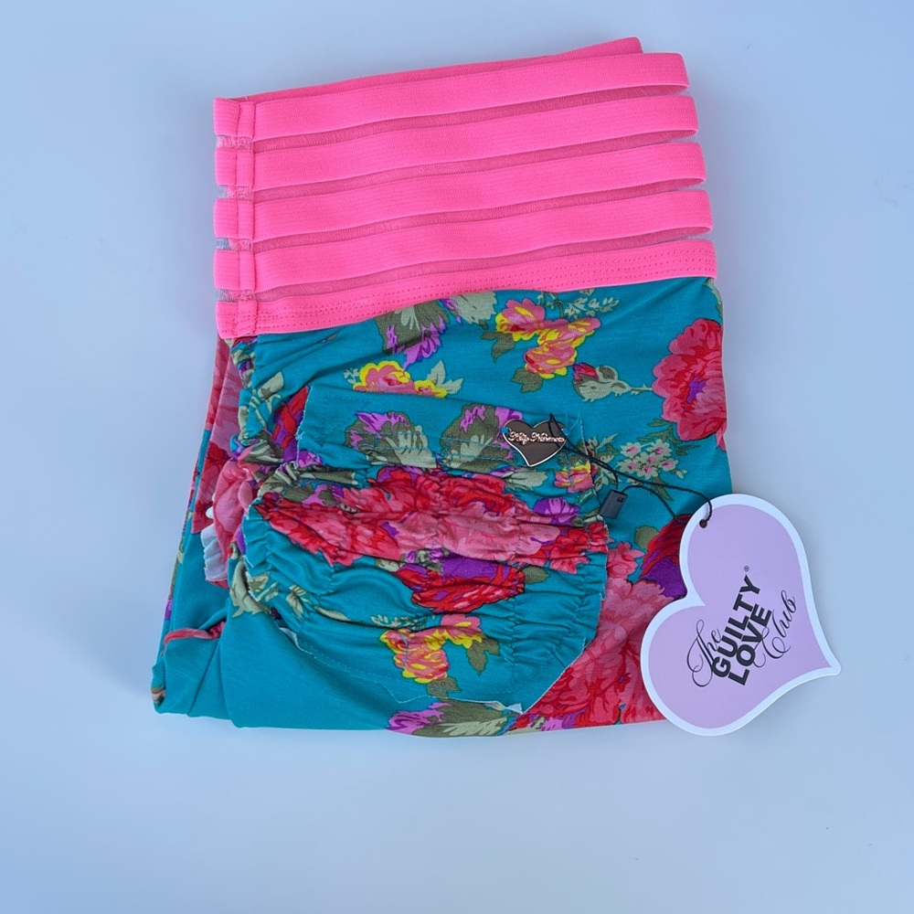 Cute Booty Aqua Floral Leggings
